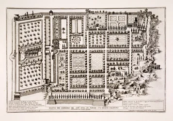 Jardin du duc de Parme sur la colline du Palatin, Rome, de 